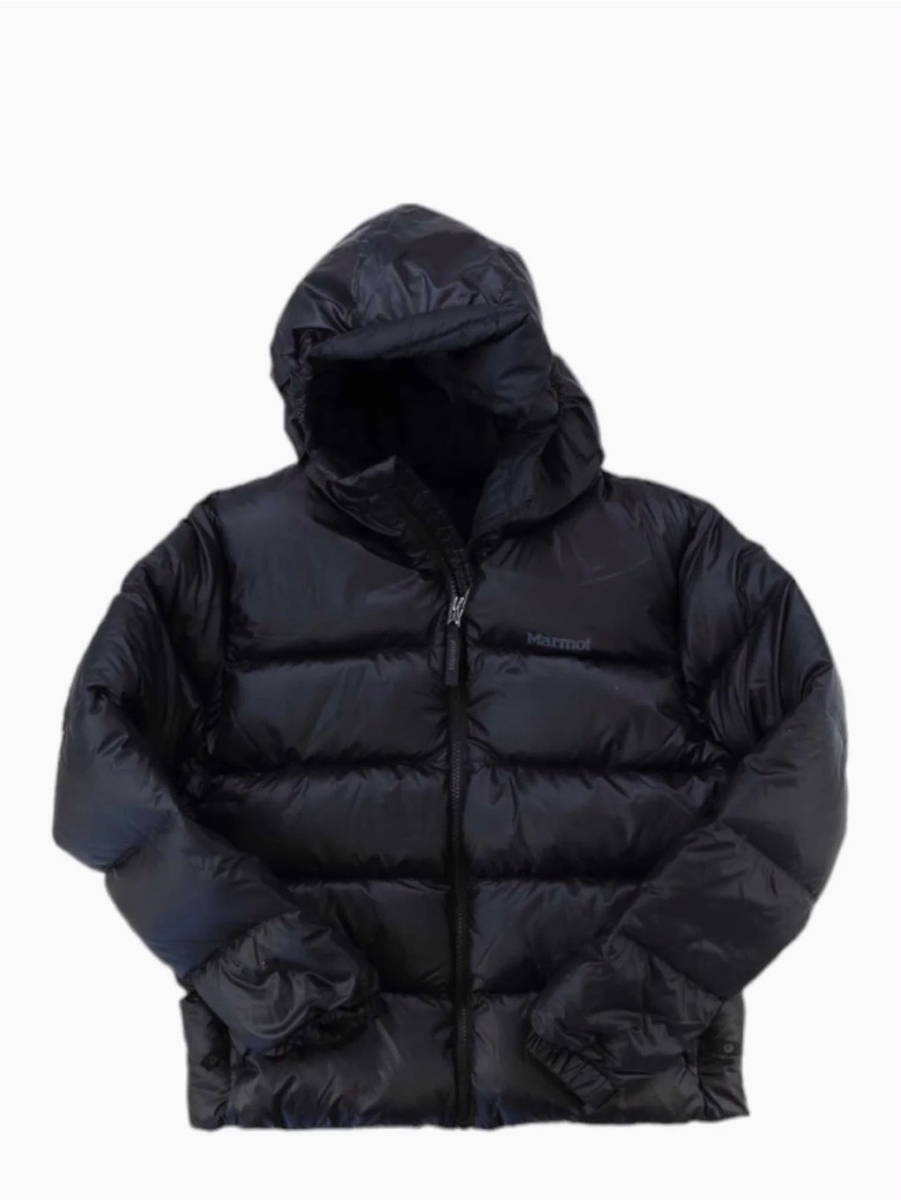 NWT Marmot Kids Guides Down Hoody Puffer Jacket Black Medium 700-Fill